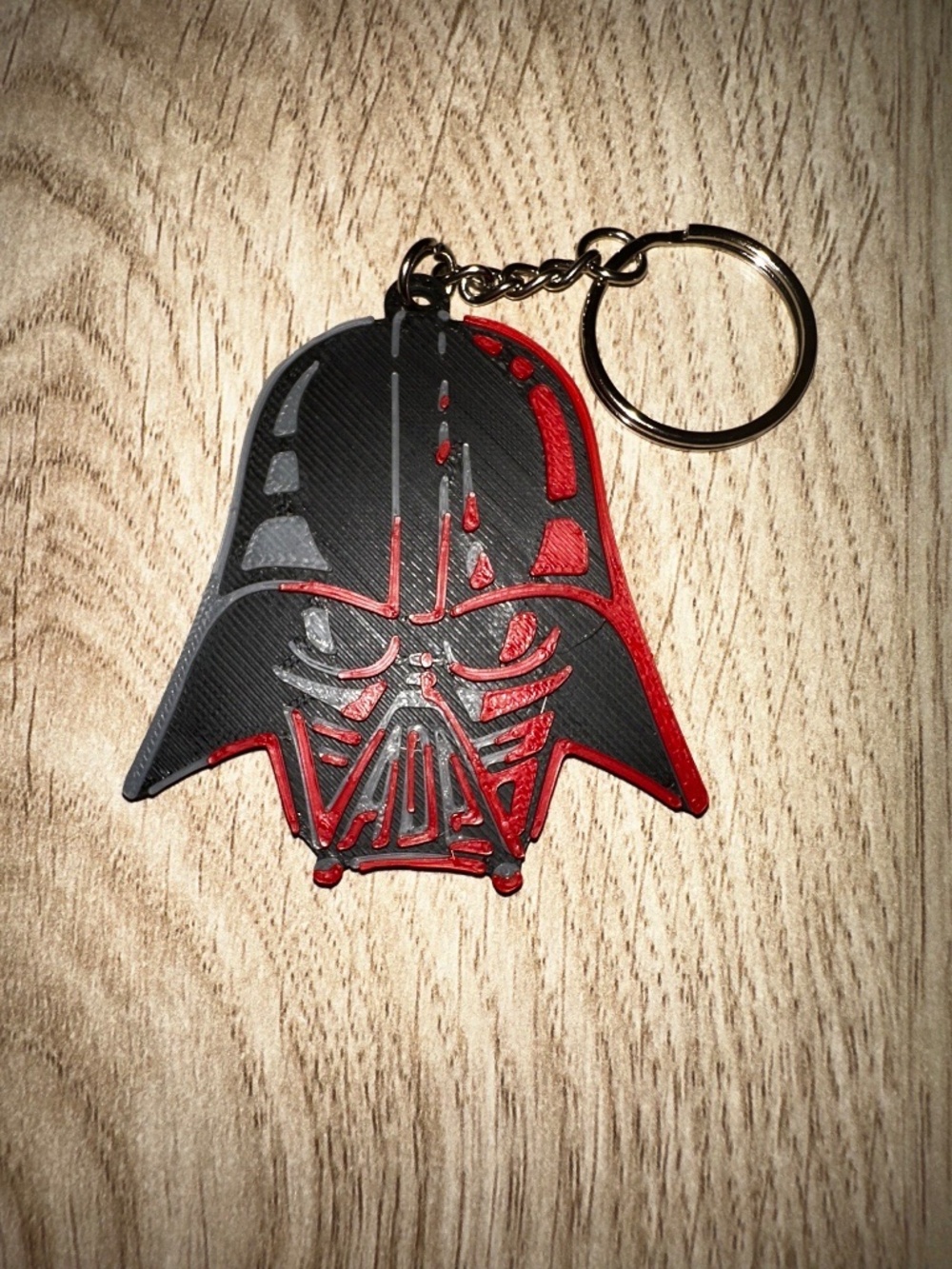 Dark Space Lord Helmet Keychain – 3D Printed Galactic Villain Key Ring